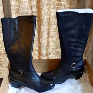 Clark's leather tall boots - wide